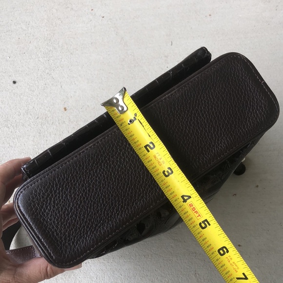 BRIGHTON Reptile Embossed Patent Leather Shoulder Bag - #D723012 - Picture 15 of 15